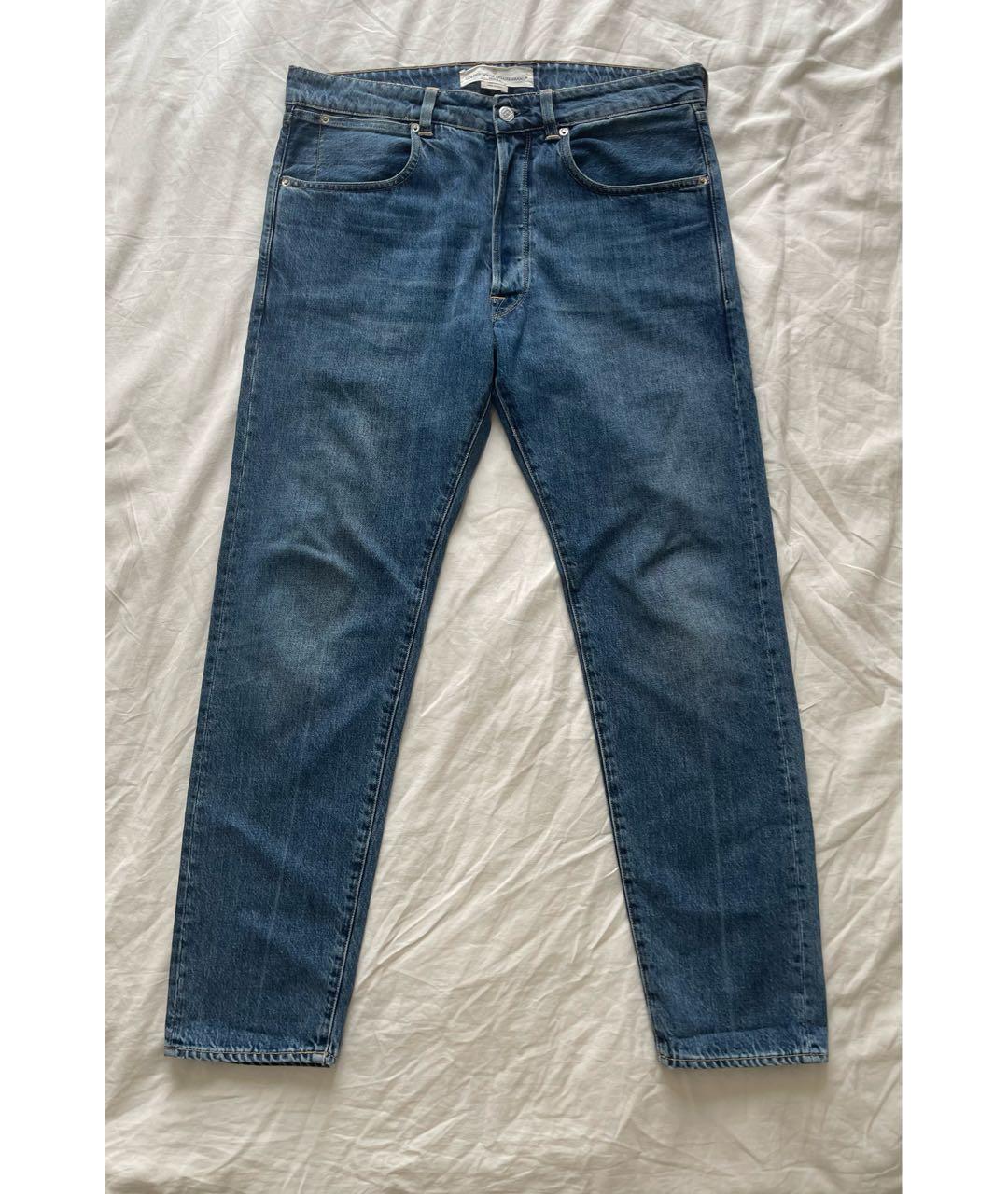 GOLDEN GOOSE DELUXE BRAND Синие хлопковые прямые джинсы, фото 9