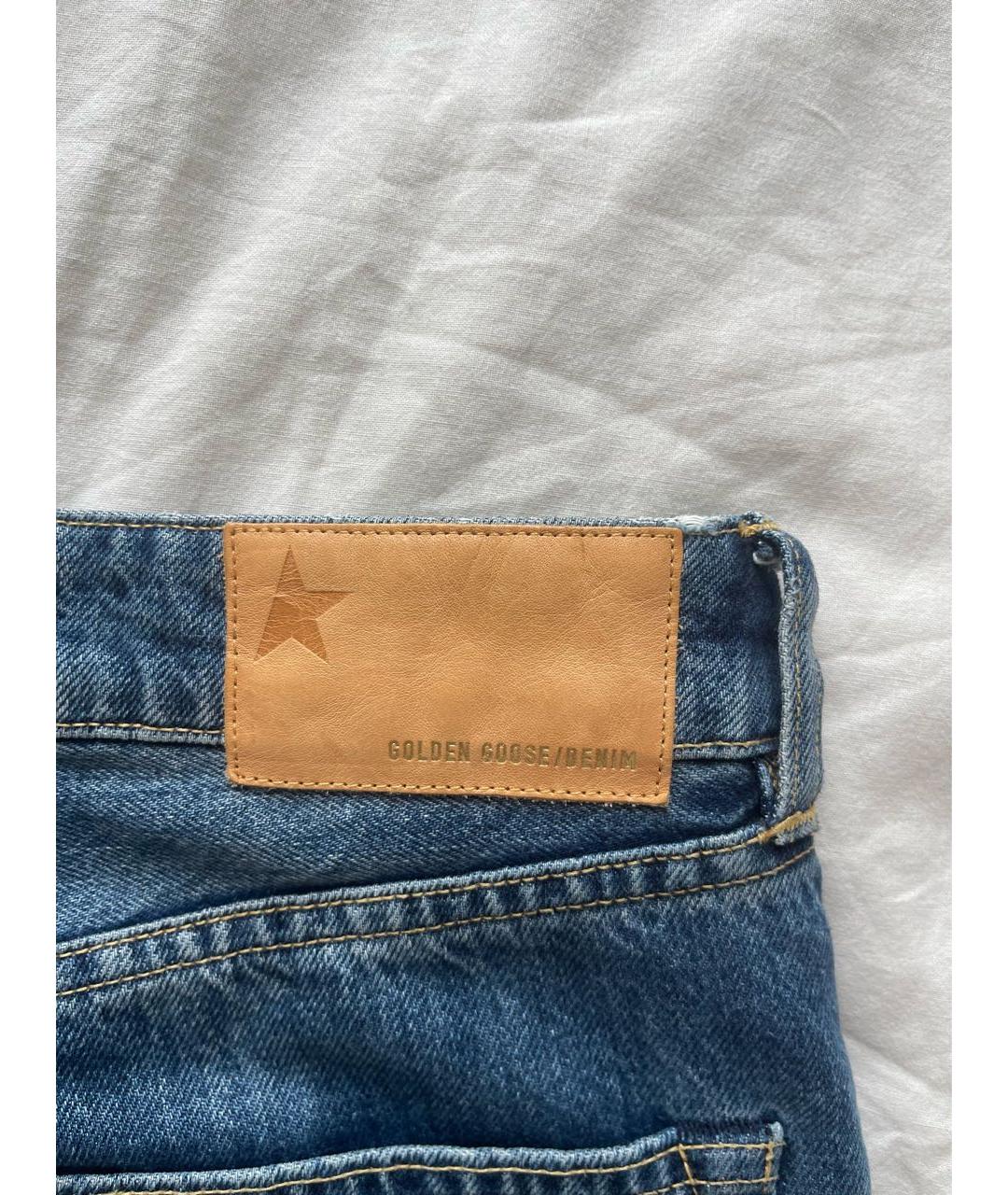 GOLDEN GOOSE DELUXE BRAND Синие хлопковые прямые джинсы, фото 7
