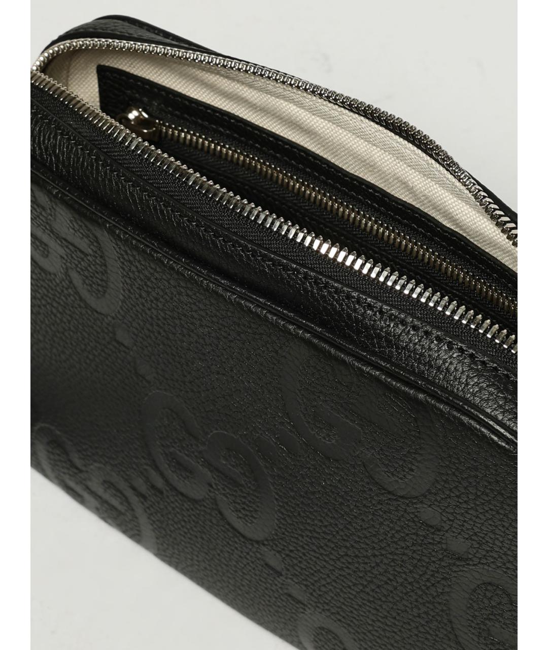 GUCCI Черная кожаная барсетка, фото 5