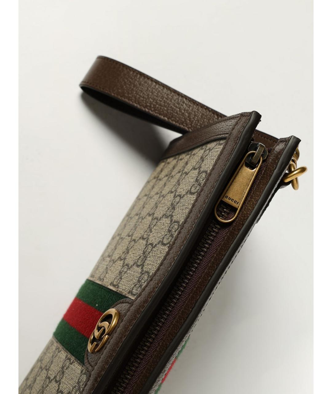 GUCCI Бежевая барсетка, фото 4