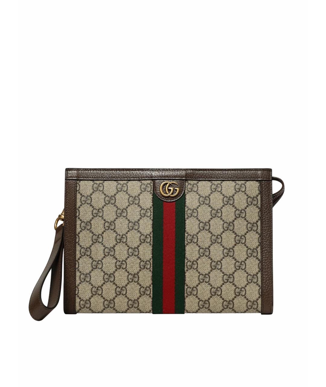 GUCCI Бежевая барсетка, фото 1
