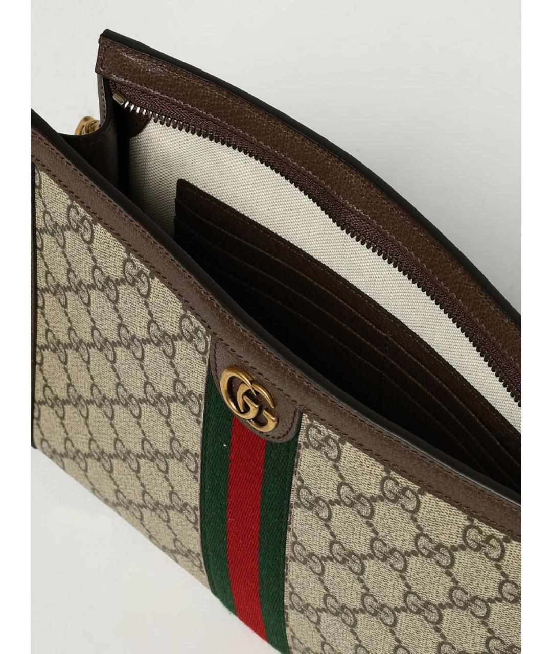 GUCCI Бежевая барсетка, фото 5