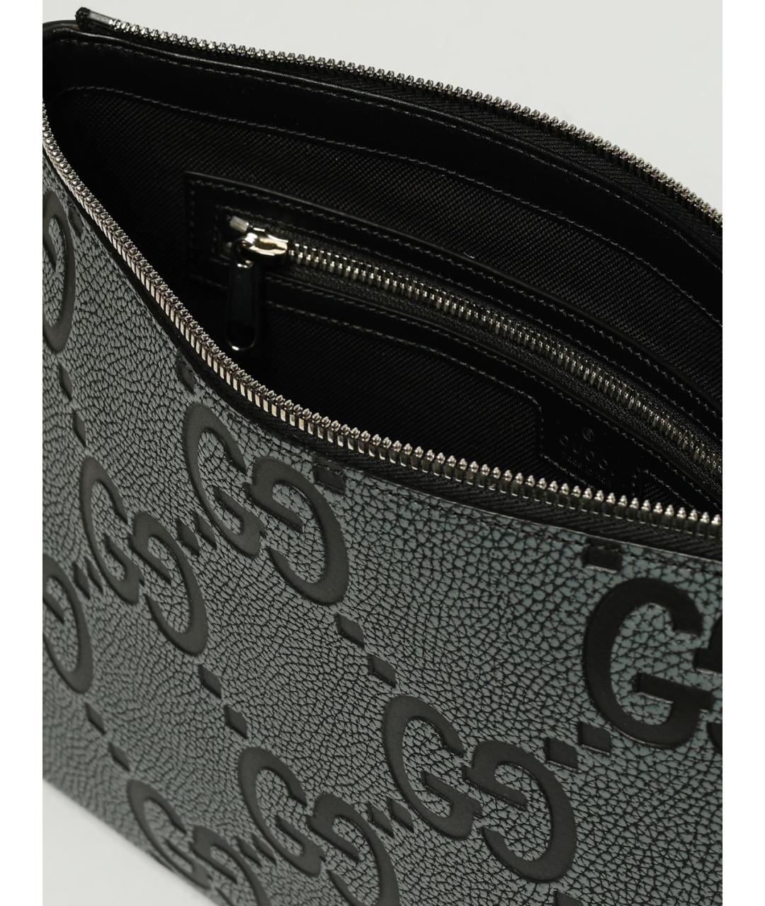 GUCCI Черная кожаная сумка на плечо, фото 5