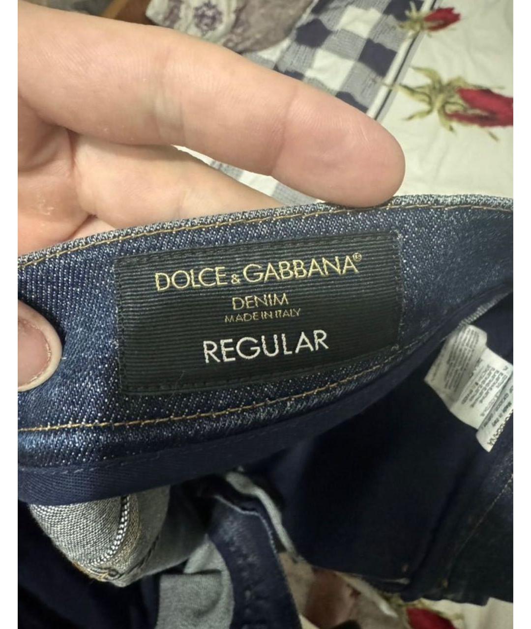 DOLCE&GABBANA Темно-синие хлопковые джинсы скинни, фото 7