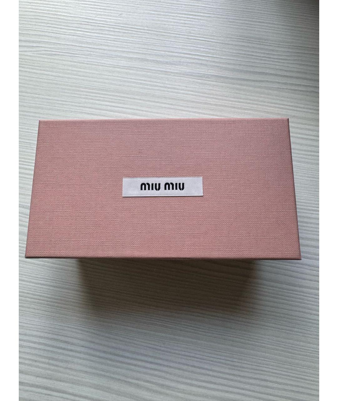 MIU MIU Коричневые пластиковые солнцезащитные очки, фото 4