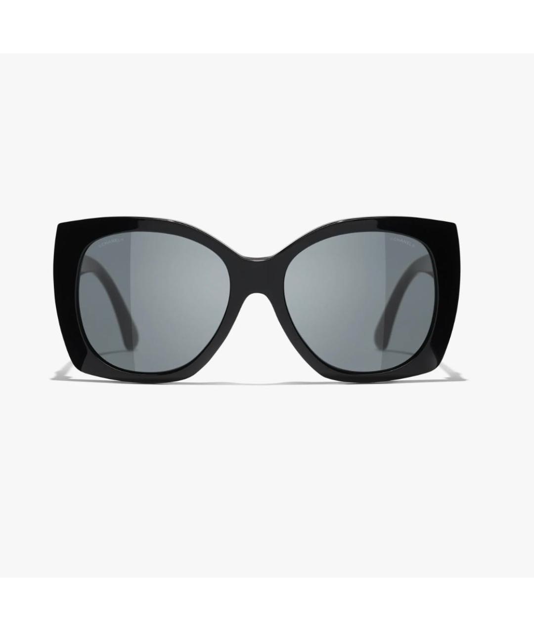 CHANEL Черные пластиковые солнцезащитные очки, фото 5