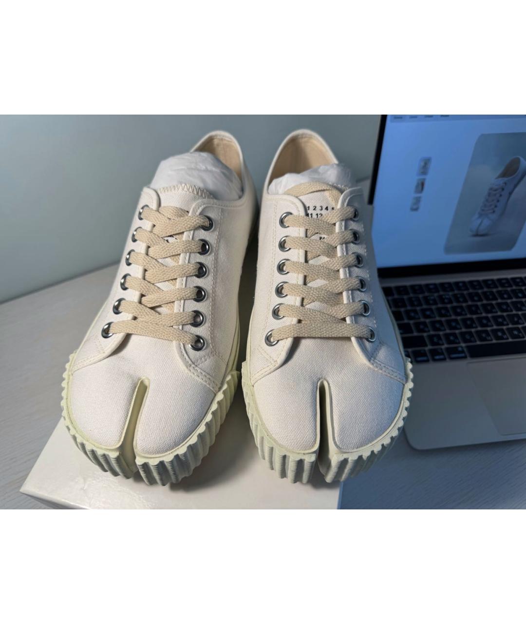MAISON MARGIELA Белые текстильные кеды, фото 2