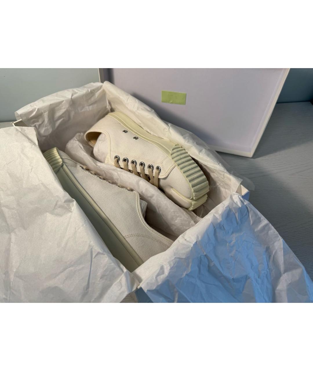 MAISON MARGIELA Белые текстильные кеды, фото 5