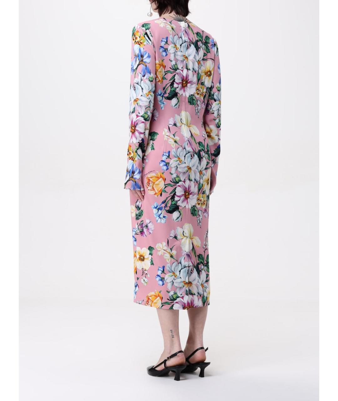 DOLCE&GABBANA Розовое повседневное платье, фото 3