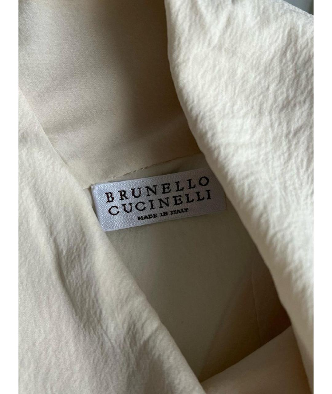 BRUNELLO CUCINELLI Коралловая шелковая блузы, фото 9