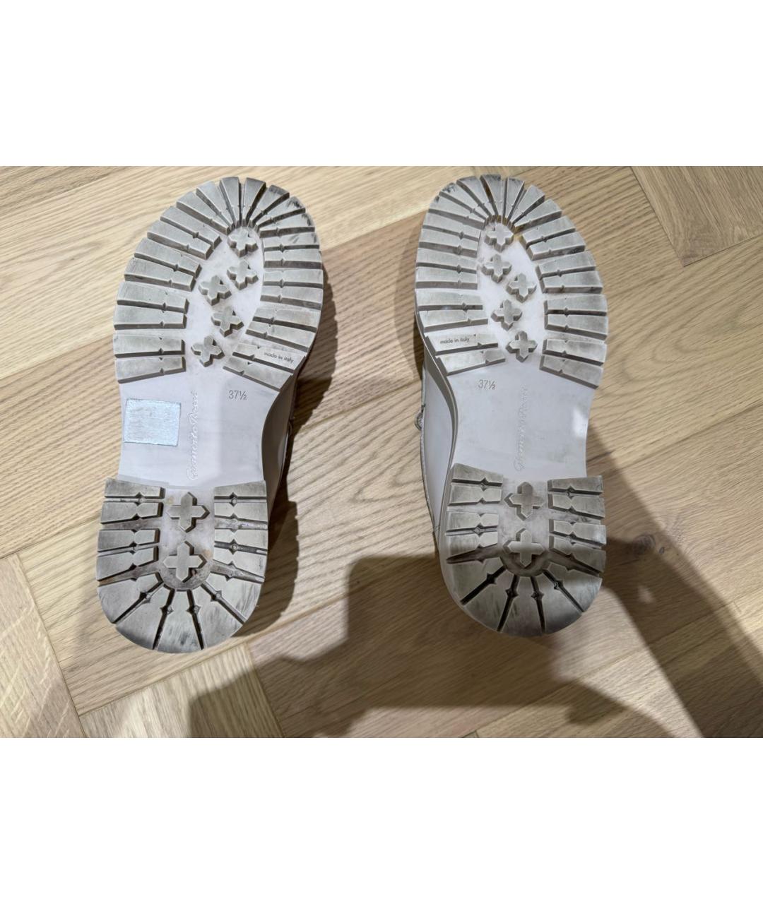 GIANVITO ROSSI Бежевые кожаные лоферы, фото 6