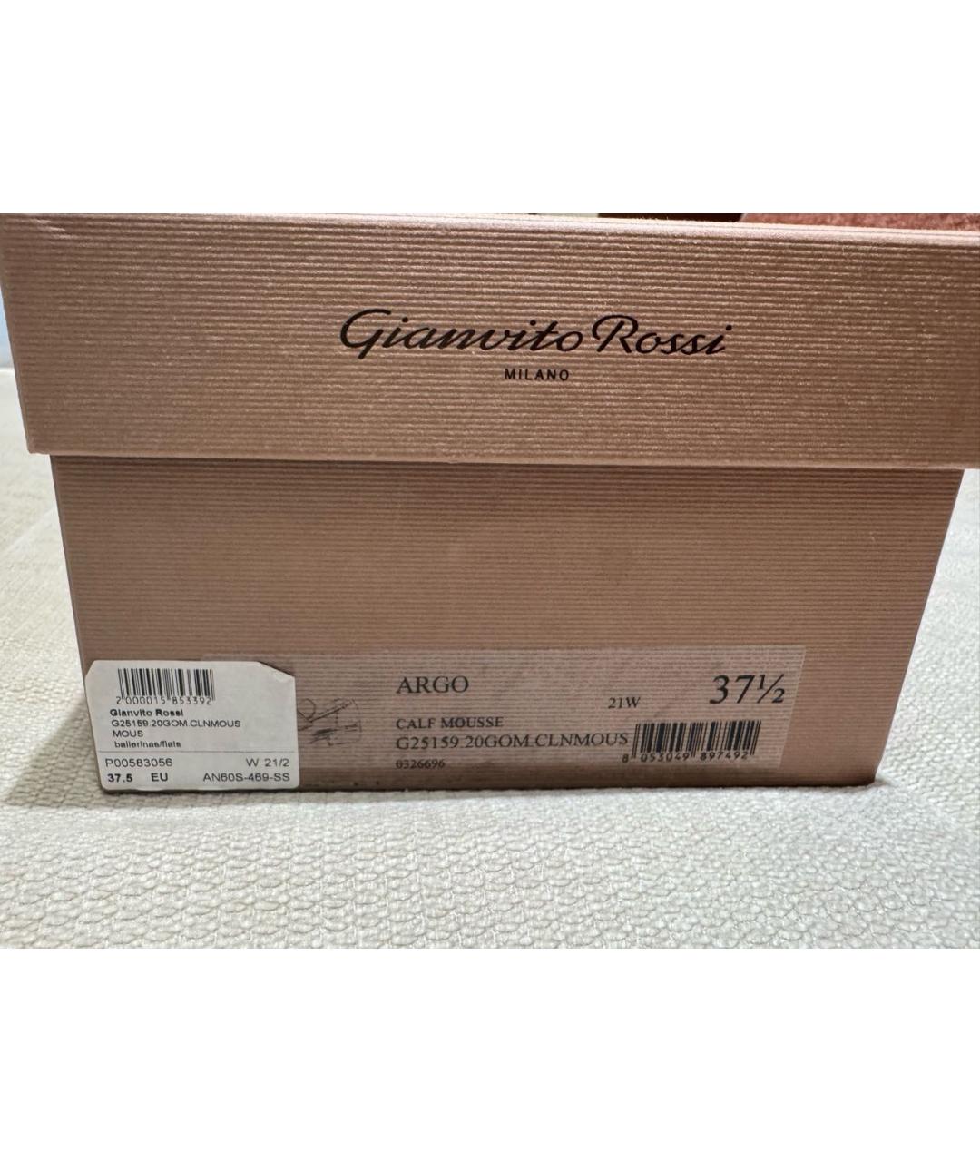 GIANVITO ROSSI Бежевые кожаные лоферы, фото 5