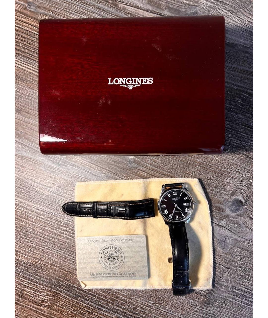 LONGINES Черные часы, фото 5