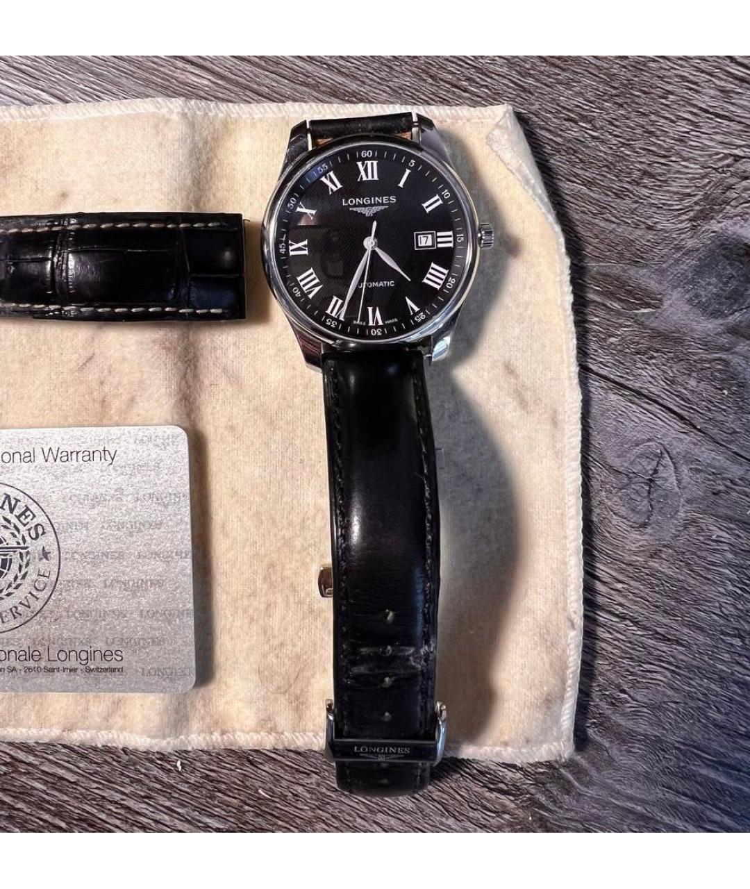 LONGINES Черные часы, фото 2