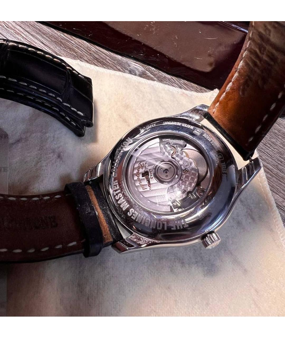 LONGINES Черные часы, фото 4
