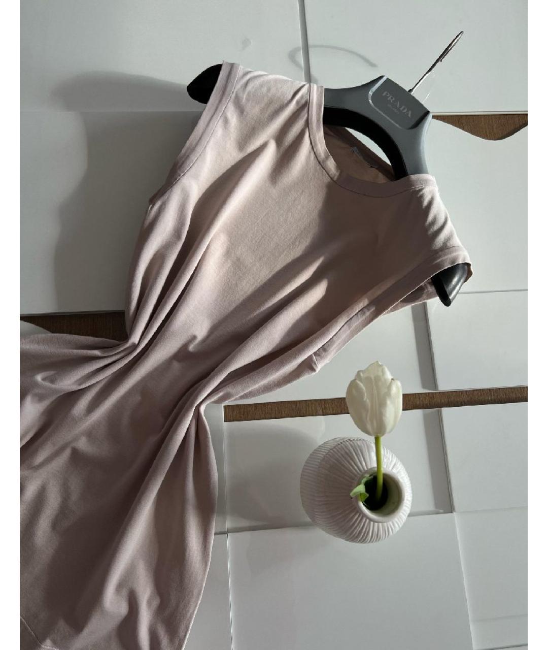 BRUNELLO CUCINELLI Коралловая хлопковая майка, фото 8