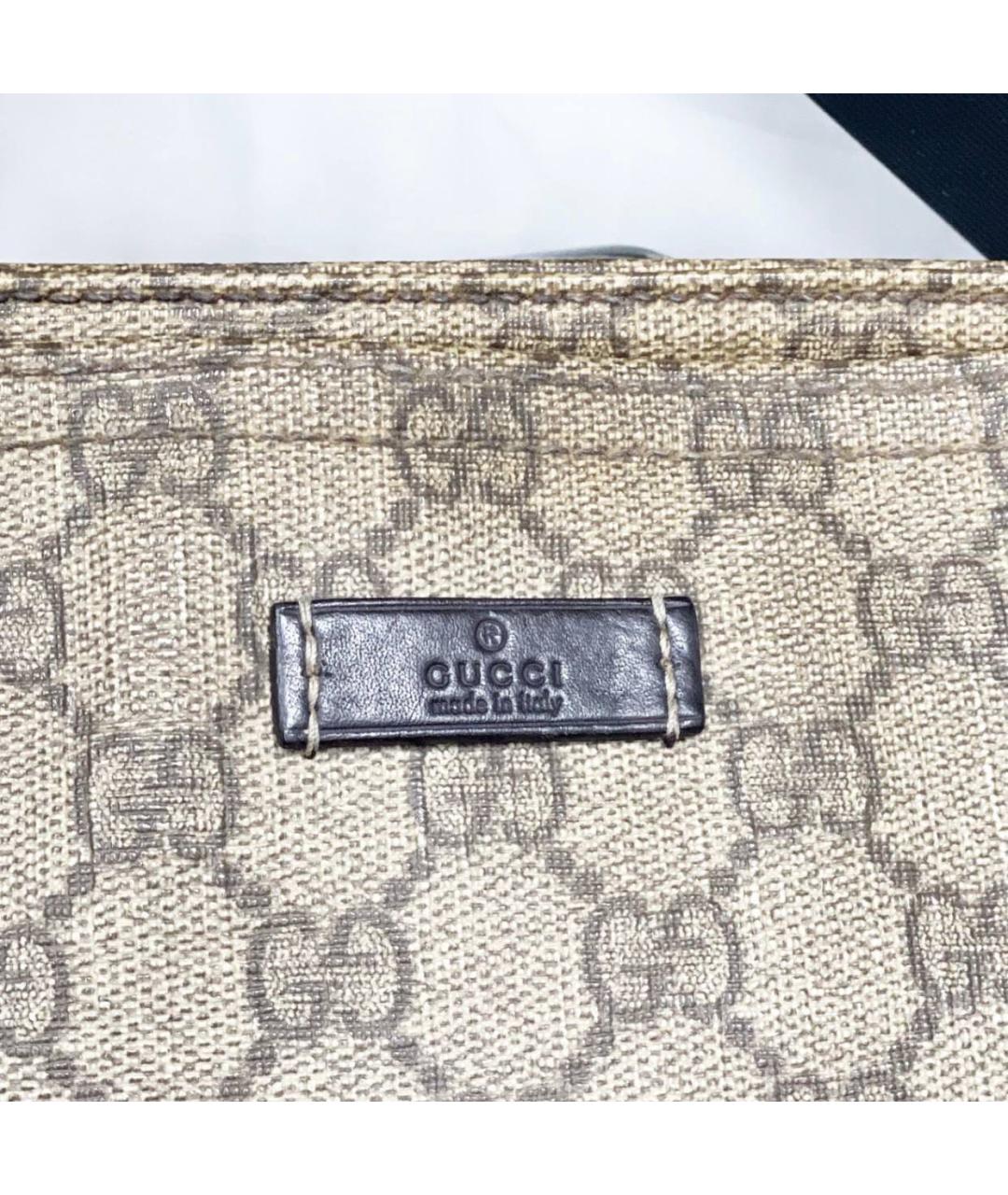 GUCCI Бежевая кожаная поясная сумка, фото 2
