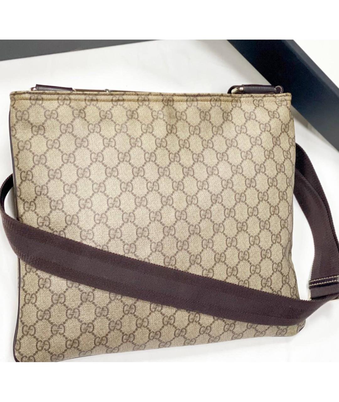 GUCCI Бежевая кожаная поясная сумка, фото 4