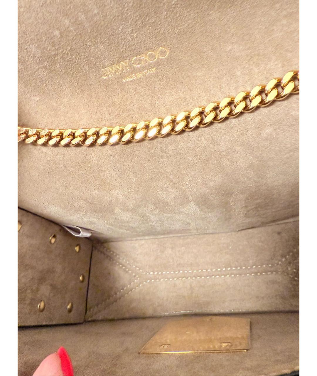 JIMMY CHOO Белая меховая сумка через плечо, фото 7