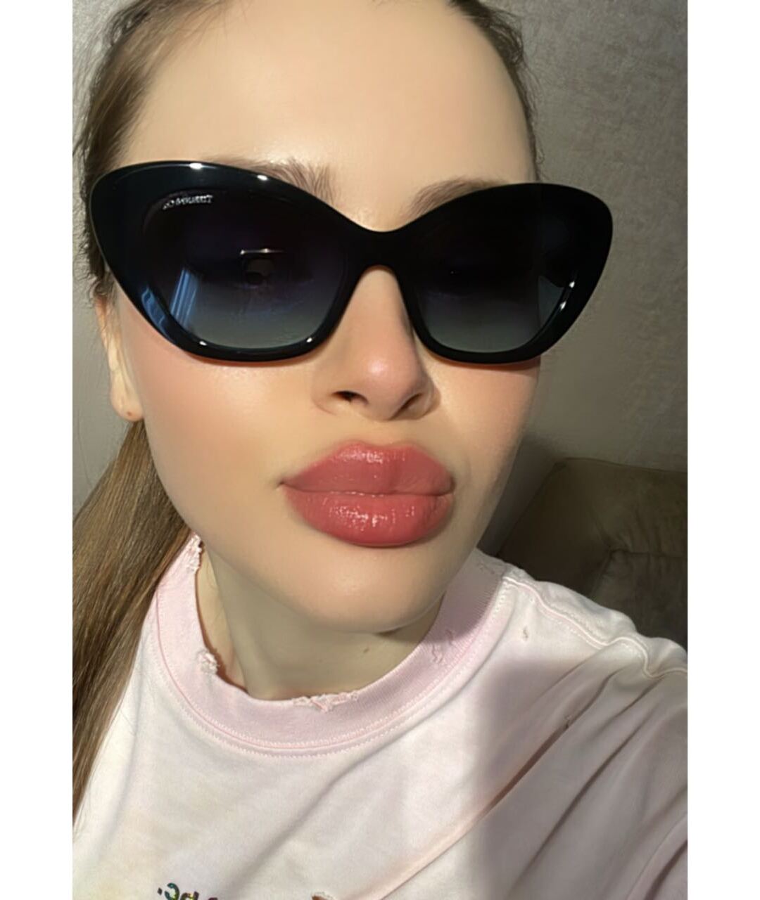 TIFFANY&CO Черные пластиковые солнцезащитные очки, фото 7