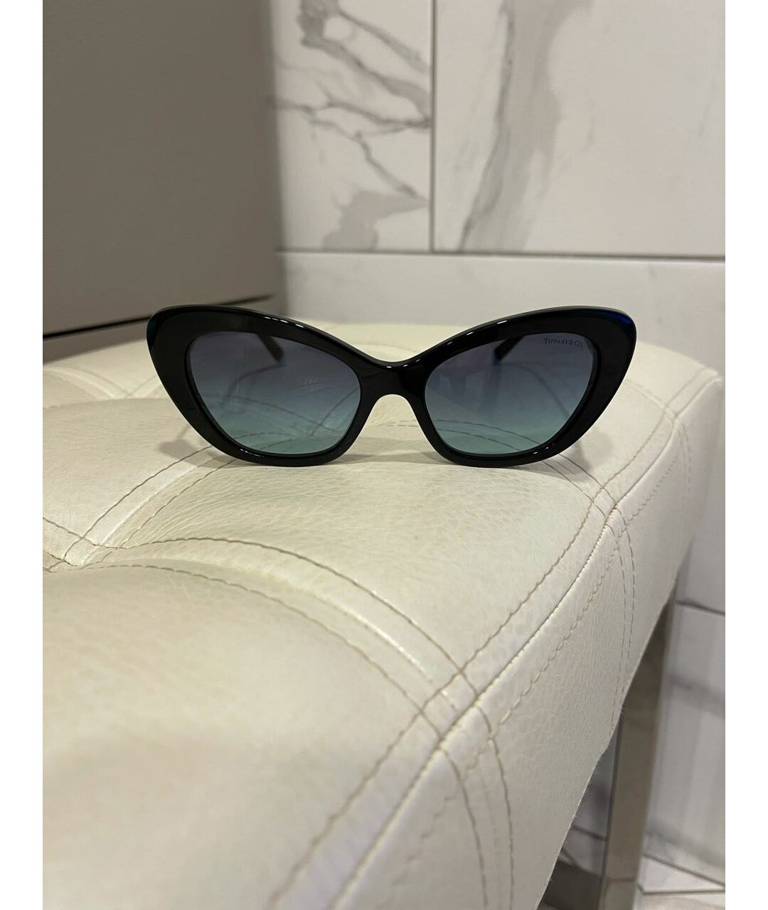 TIFFANY&CO Черные пластиковые солнцезащитные очки, фото 4