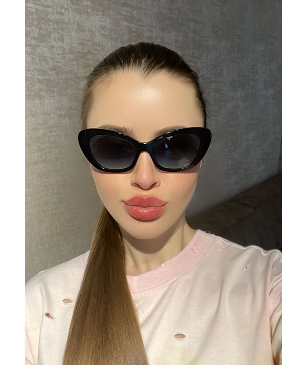 TIFFANY&CO Черные пластиковые солнцезащитные очки, фото 6