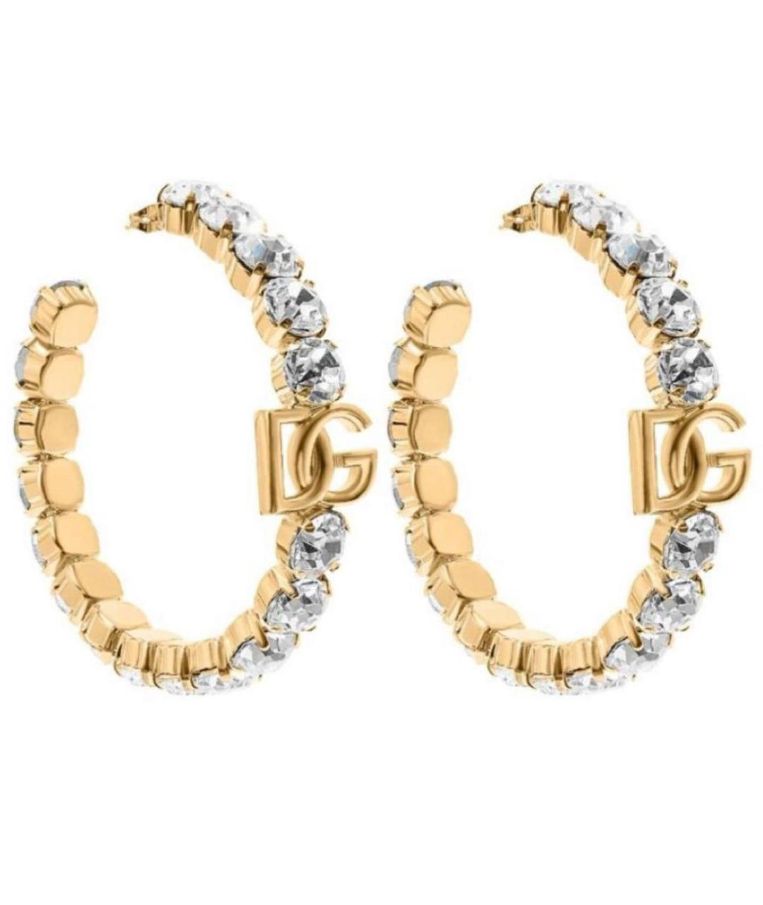 DOLCE&GABBANA Золотые латунные серьги, фото 1
