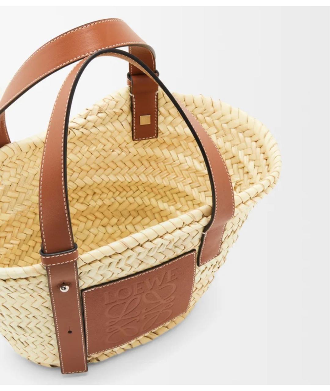 LOEWE Бежевая пелетеная сумка через плечо, фото 6