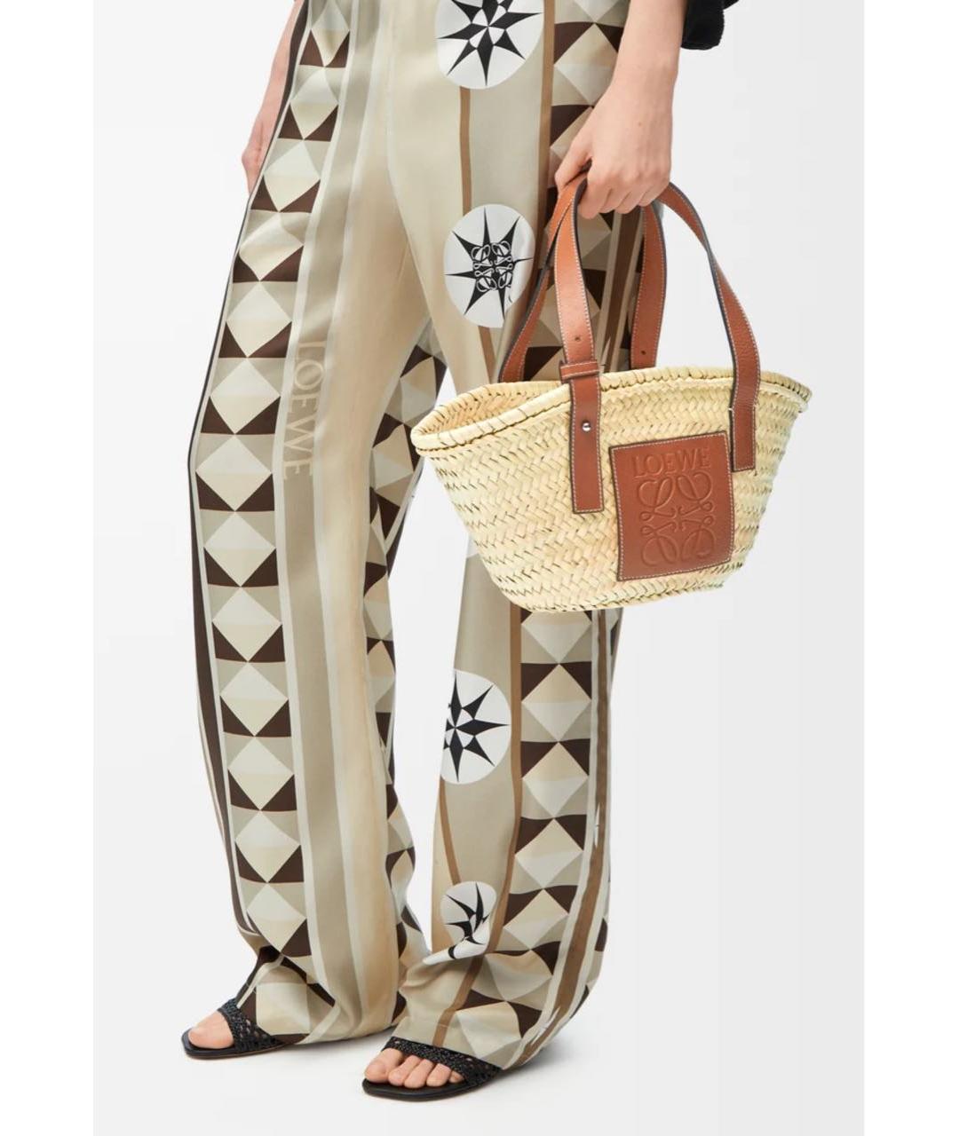 LOEWE Бежевая пелетеная сумка через плечо, фото 2