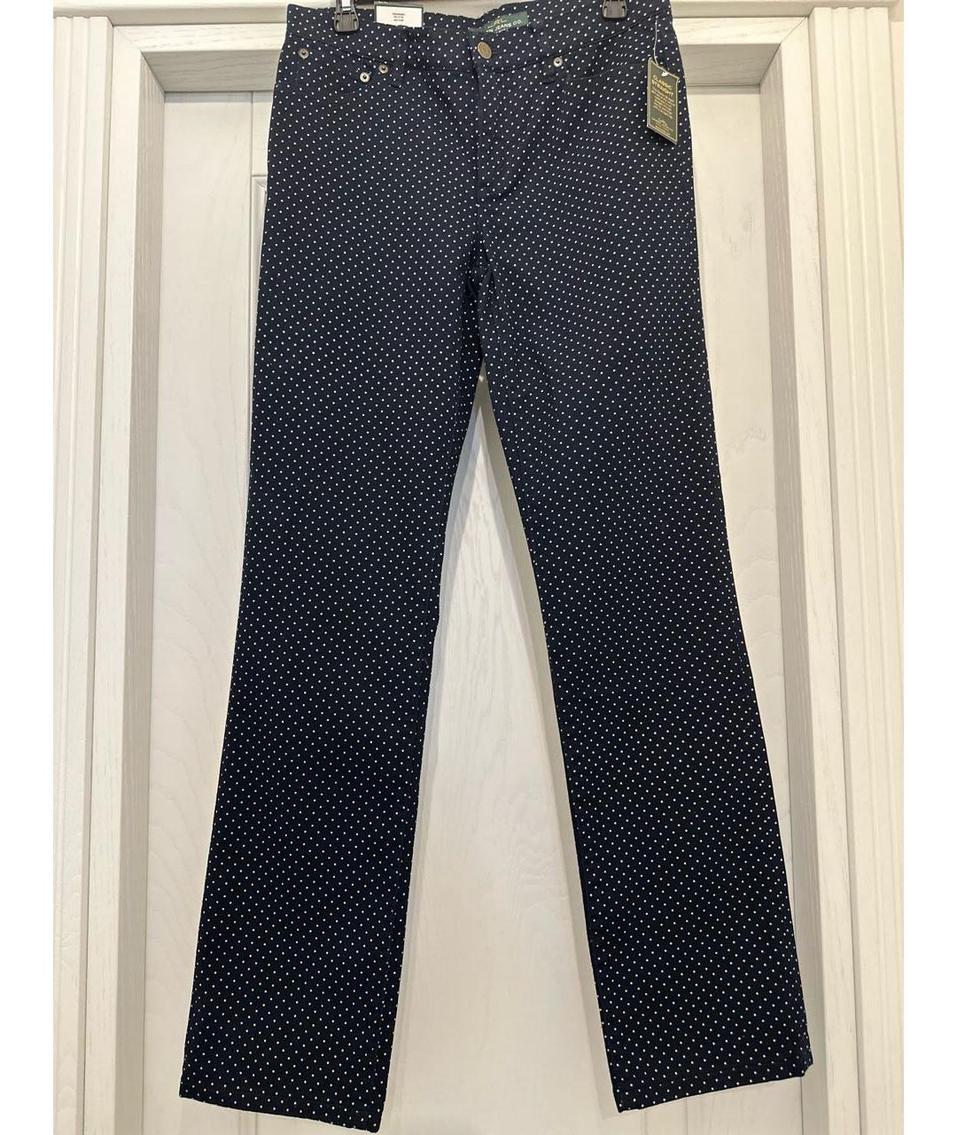 RALPH LAUREN Синие хлопковые прямые джинсы, фото 4