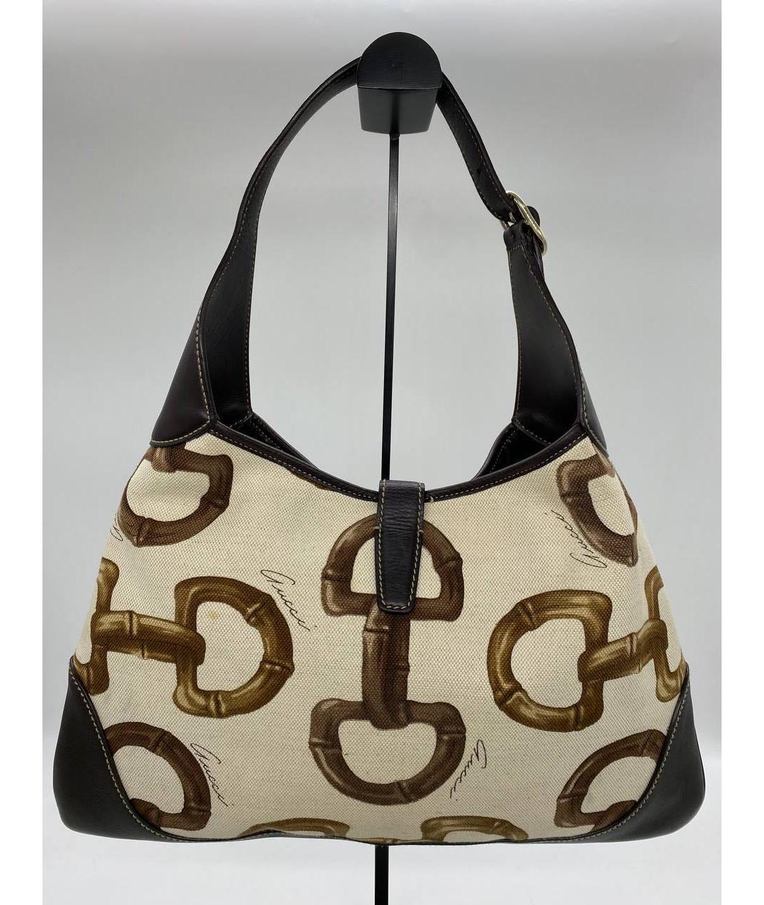 GUCCI Бежевая деним сумка тоут, фото 2