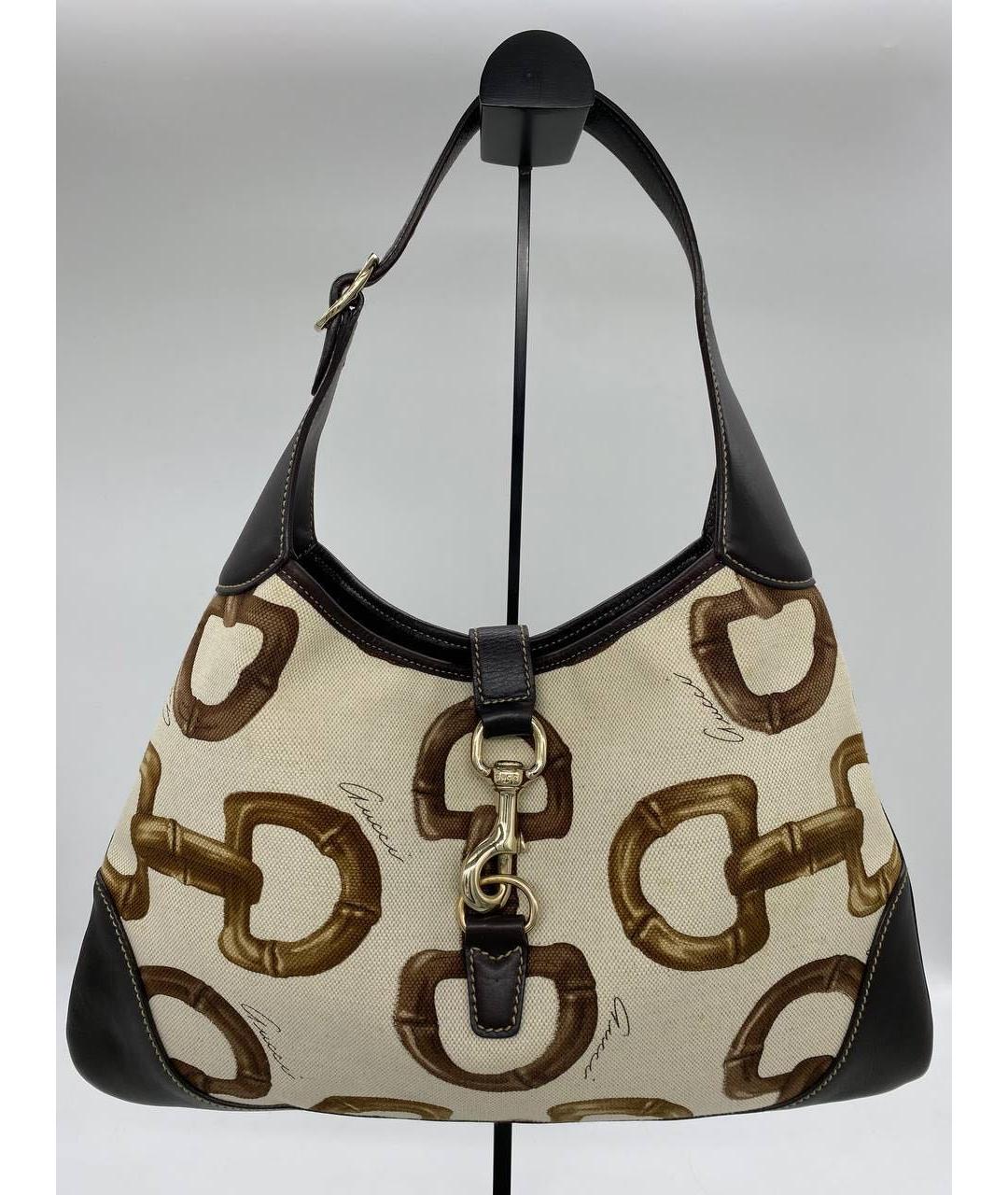 GUCCI Бежевая деним сумка тоут, фото 9