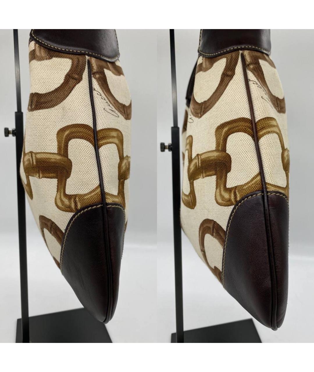 GUCCI Бежевая деним сумка тоут, фото 3