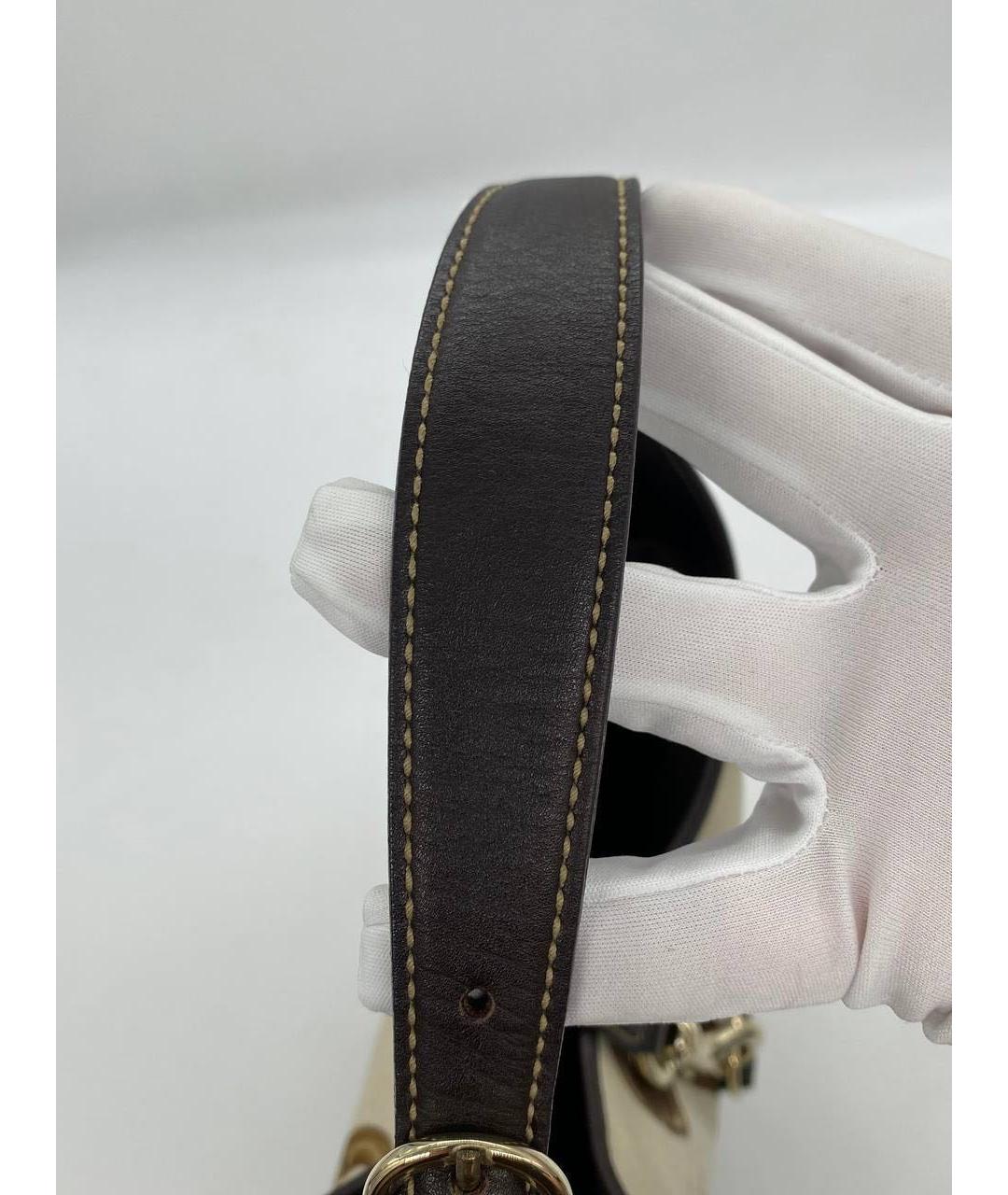 GUCCI Бежевая деним сумка тоут, фото 5