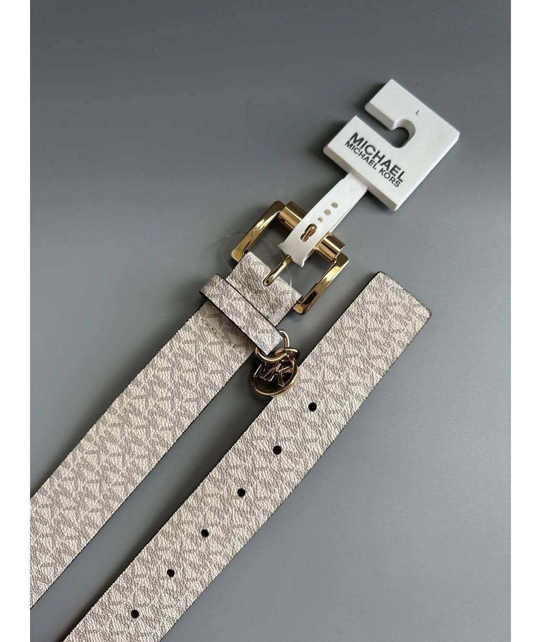 MICHAEL KORS Бежевый ремень, фото 2