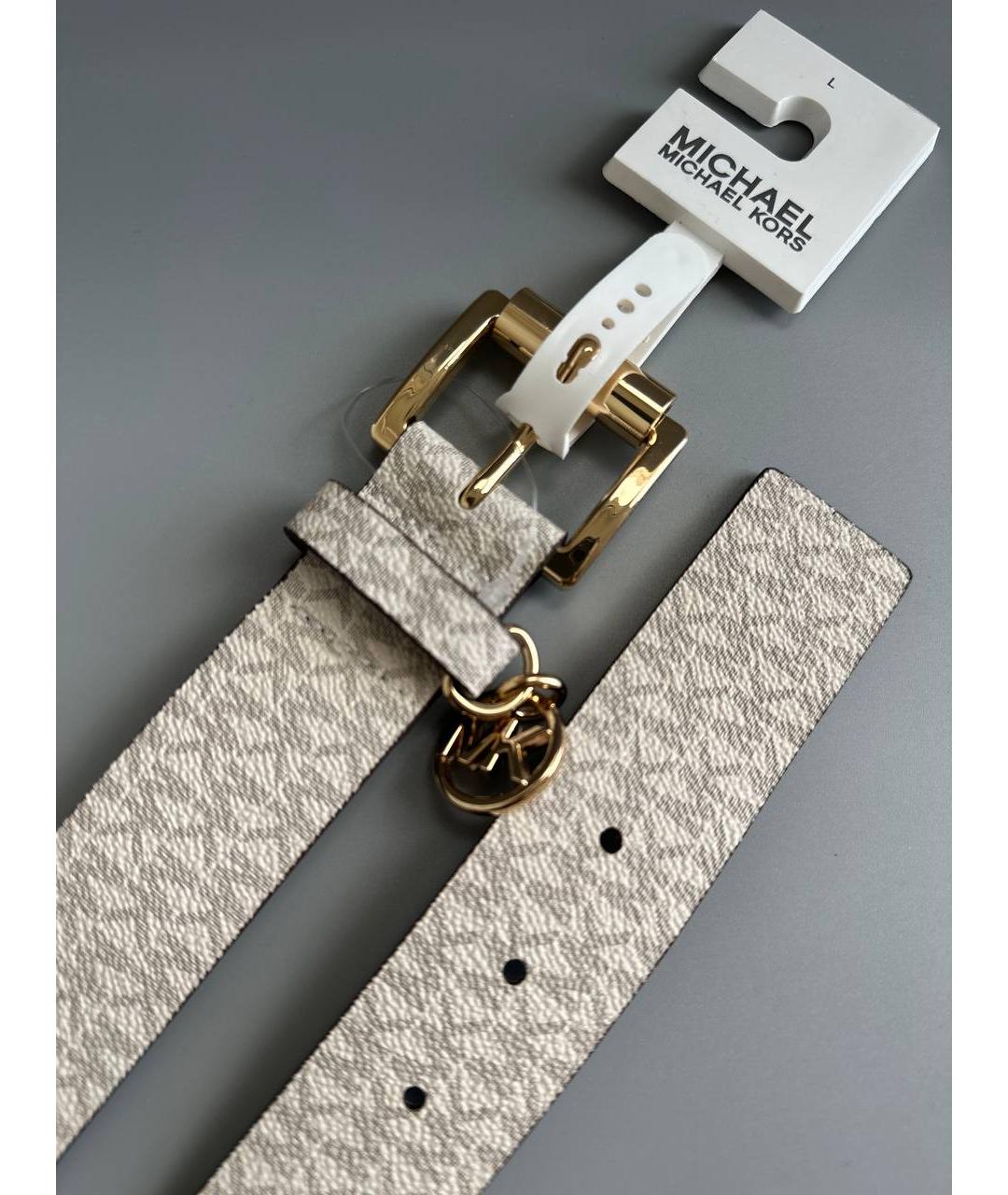 MICHAEL KORS Бежевый ремень, фото 6