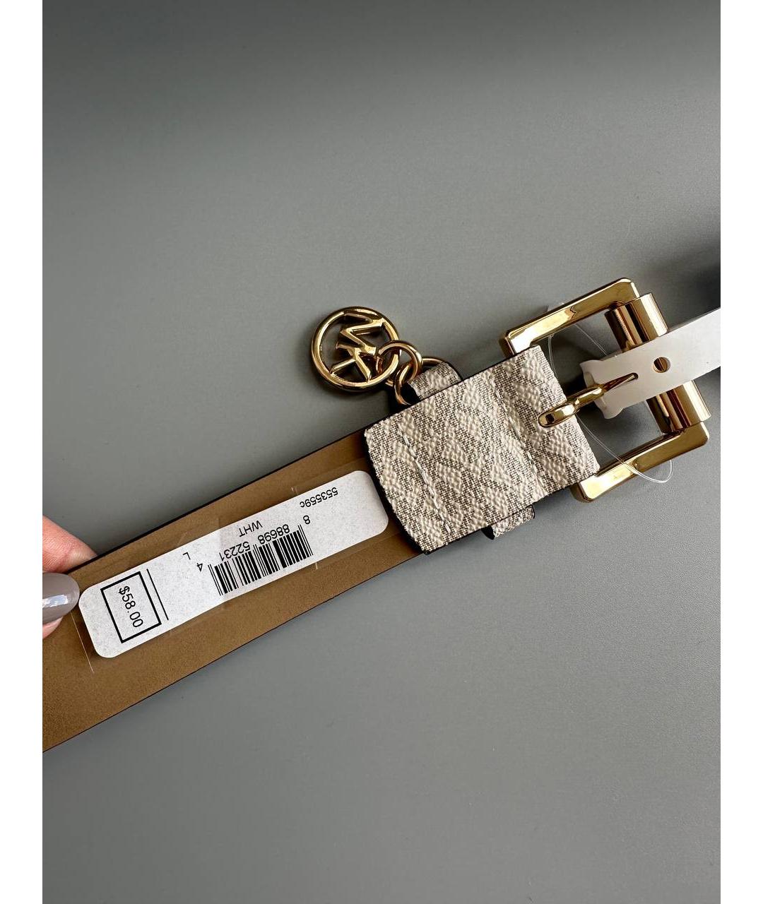 MICHAEL KORS Бежевый ремень, фото 4