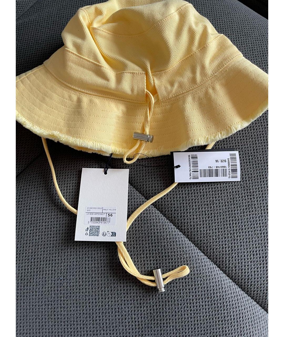 JACQUEMUS Желтая хлопковая панама, фото 7