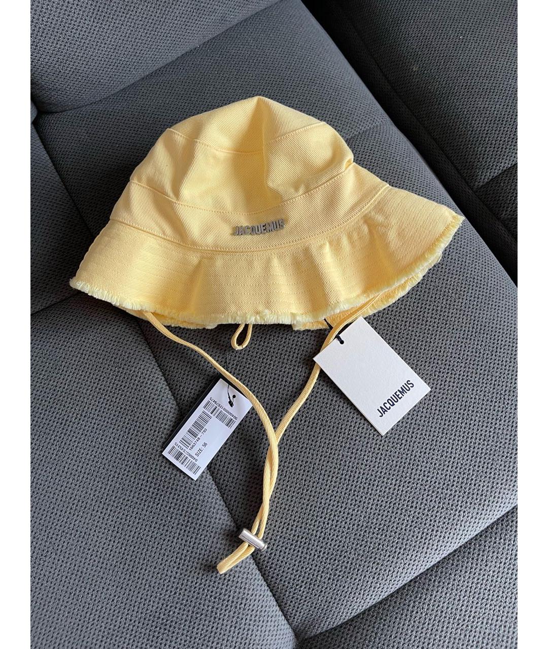 JACQUEMUS Желтая хлопковая панама, фото 5