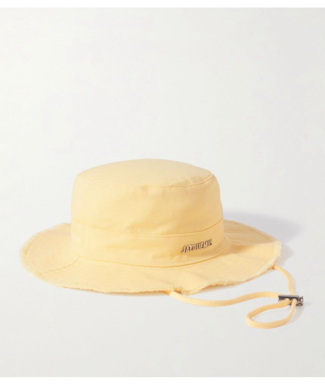 JACQUEMUS Желтая хлопковая панама, фото 9