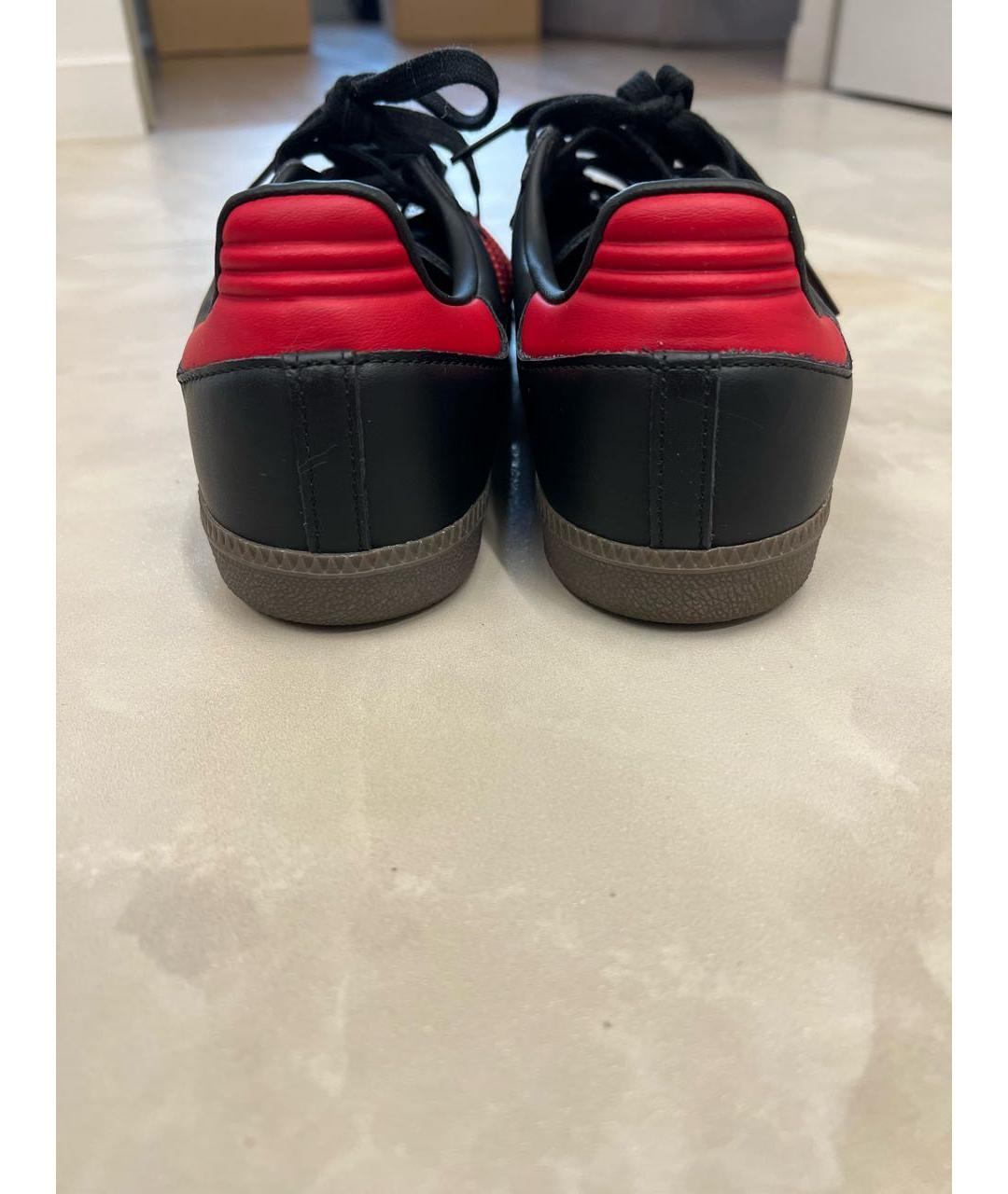 ADIDAS Черные кожаные кеды, фото 4