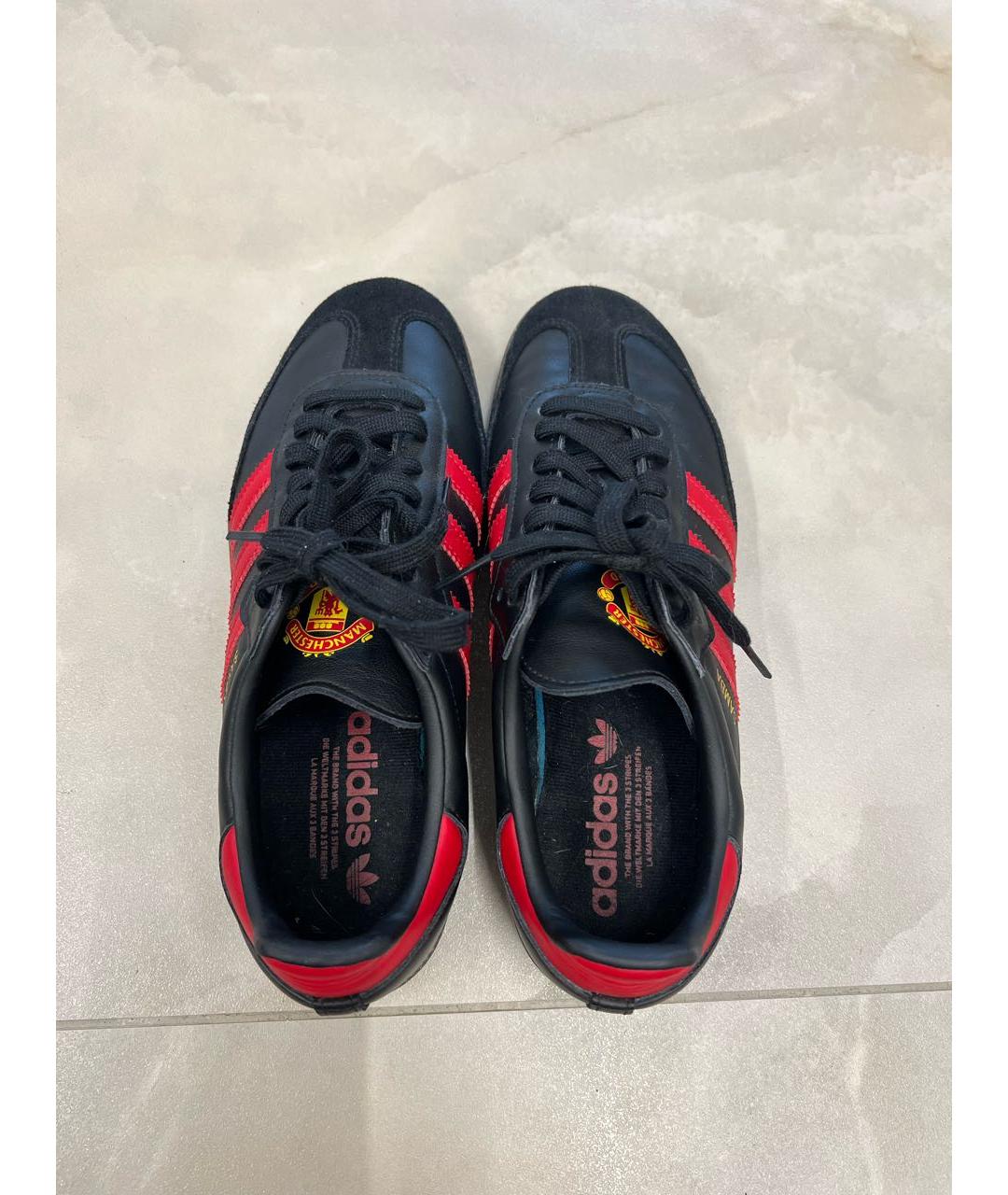ADIDAS Черные кожаные кеды, фото 3
