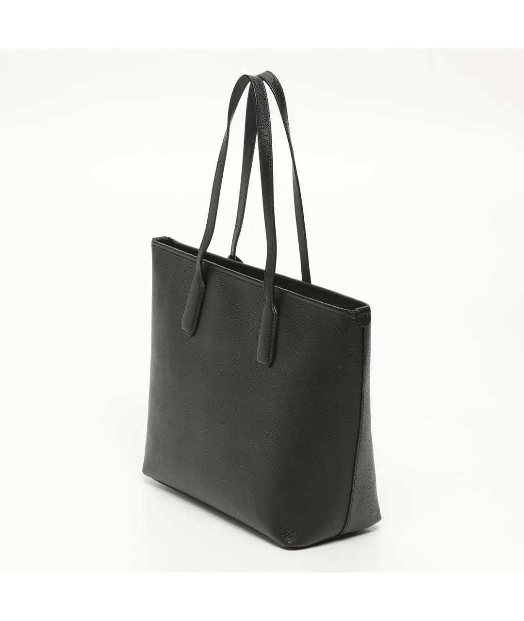 FURLA Черная кожаная сумка тоут, фото 2