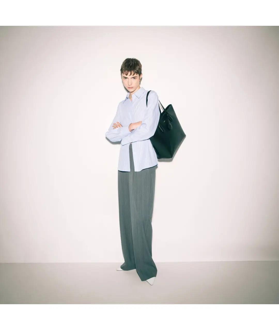 FURLA Черная кожаная сумка тоут, фото 3
