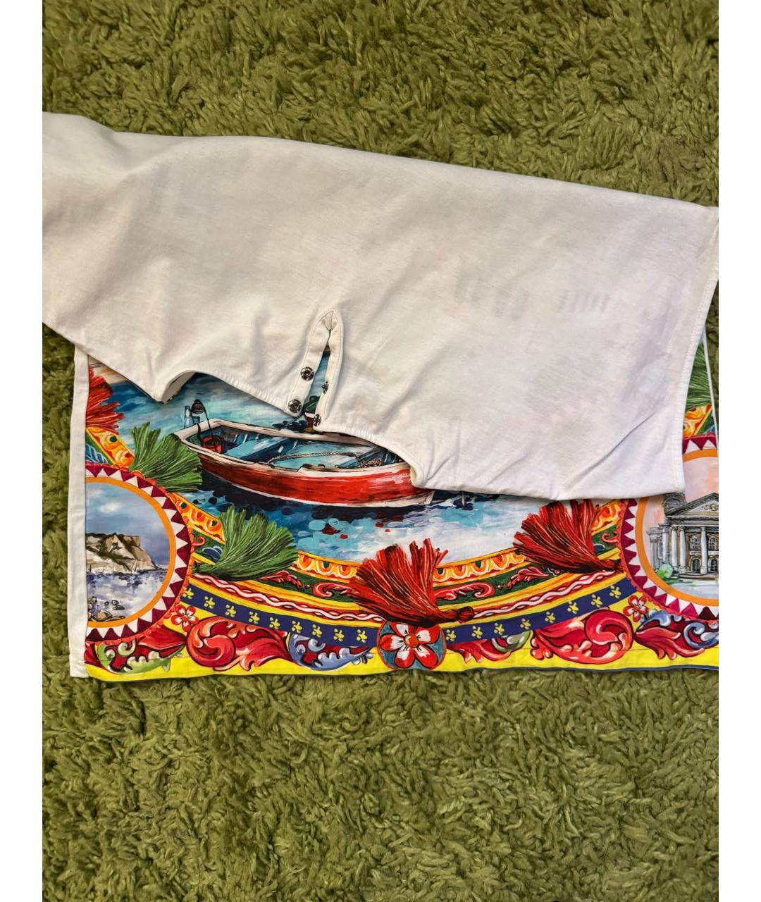 DOLCE&GABBANA Голубой хлопковый детская футболка / топ, фото 5