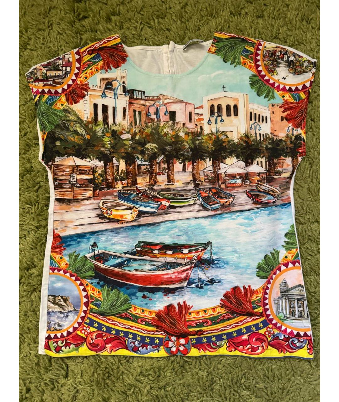 DOLCE&GABBANA Голубой хлопковый детская футболка / топ, фото 7