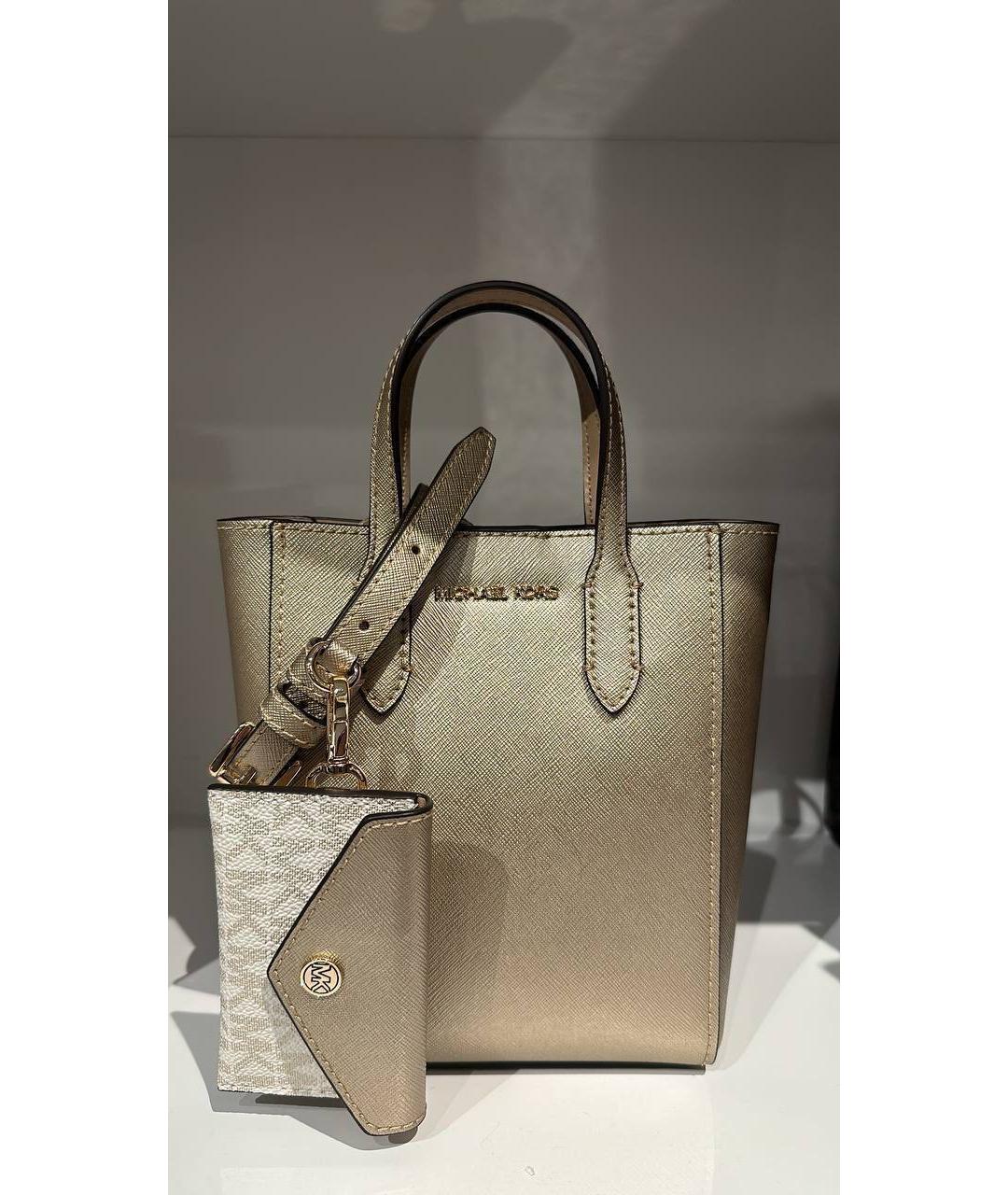 MICHAEL KORS Золотая сумка через плечо, фото 4