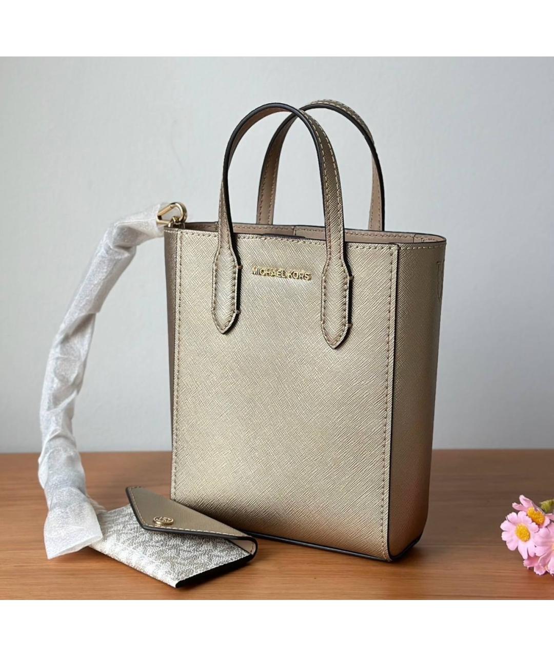 MICHAEL KORS Золотая сумка через плечо, фото 6