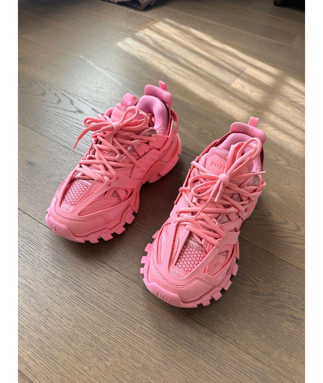 BALENCIAGA Розовые кроссовки из искусственной кожи, фото 7