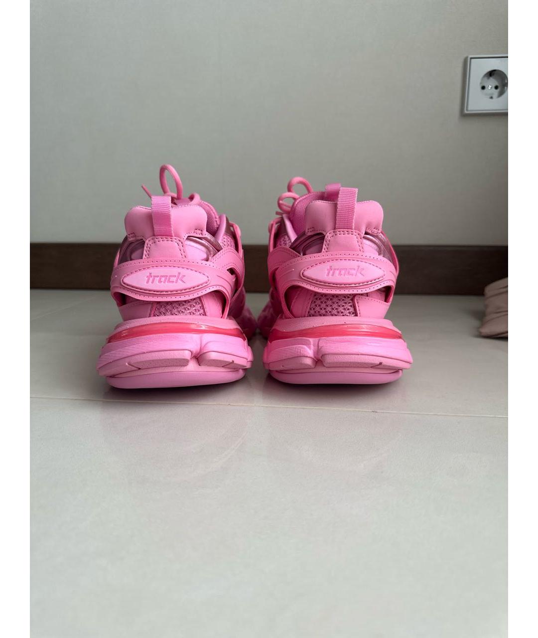 BALENCIAGA Розовые кроссовки из искусственной кожи, фото 4